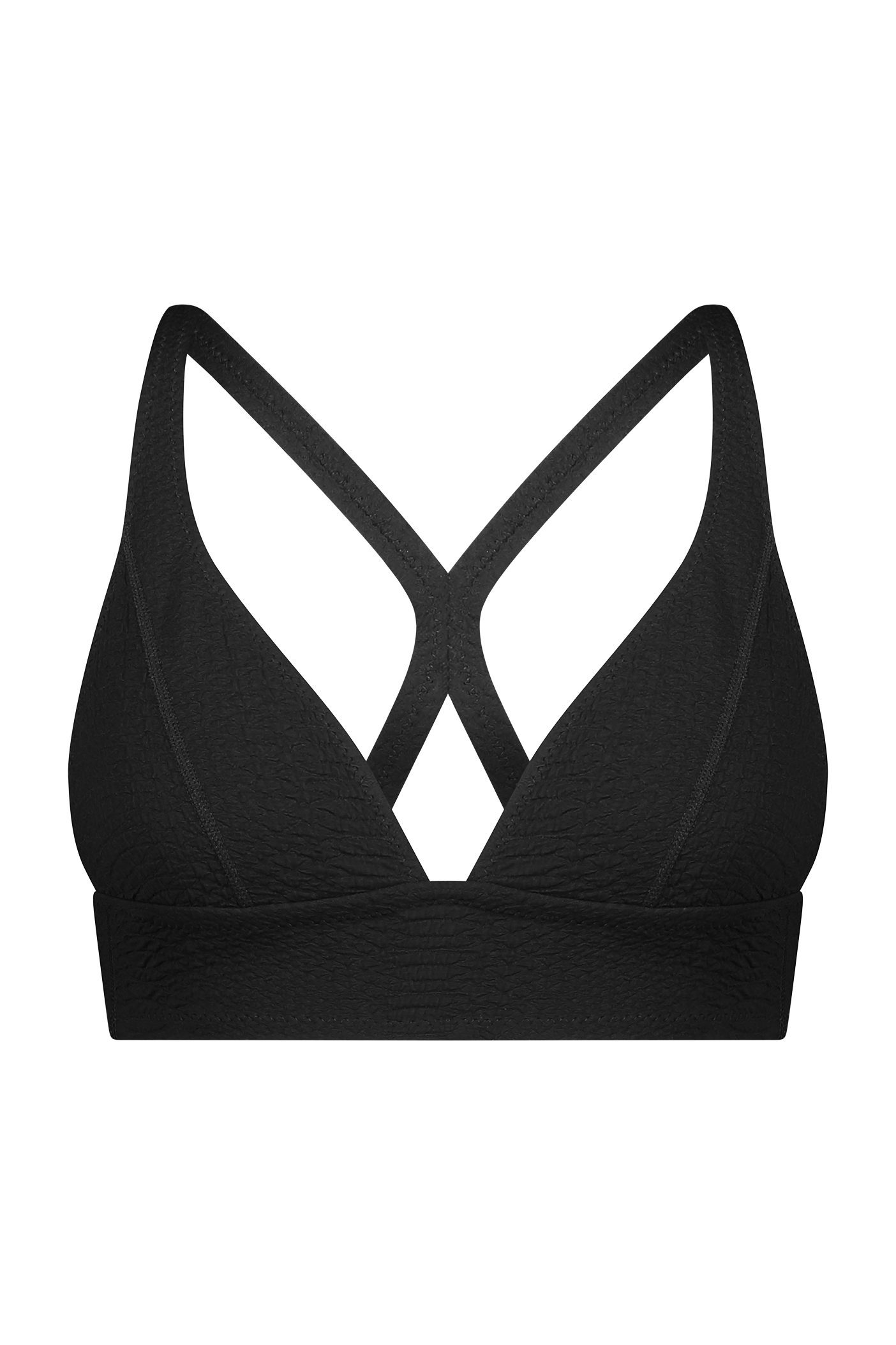 Black Cross Strap Sports Bra