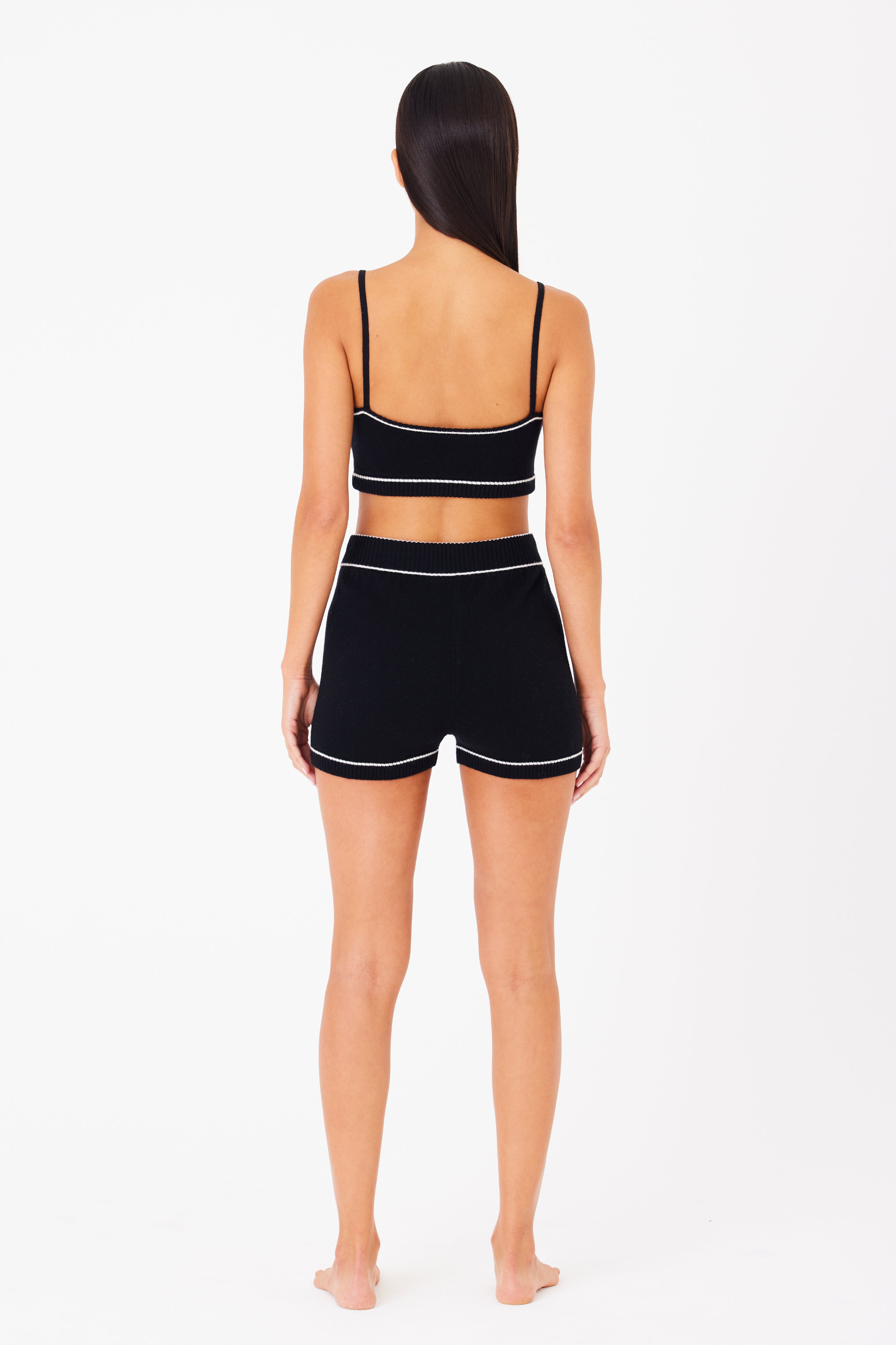 Soft Black Cashmere Lounge Short