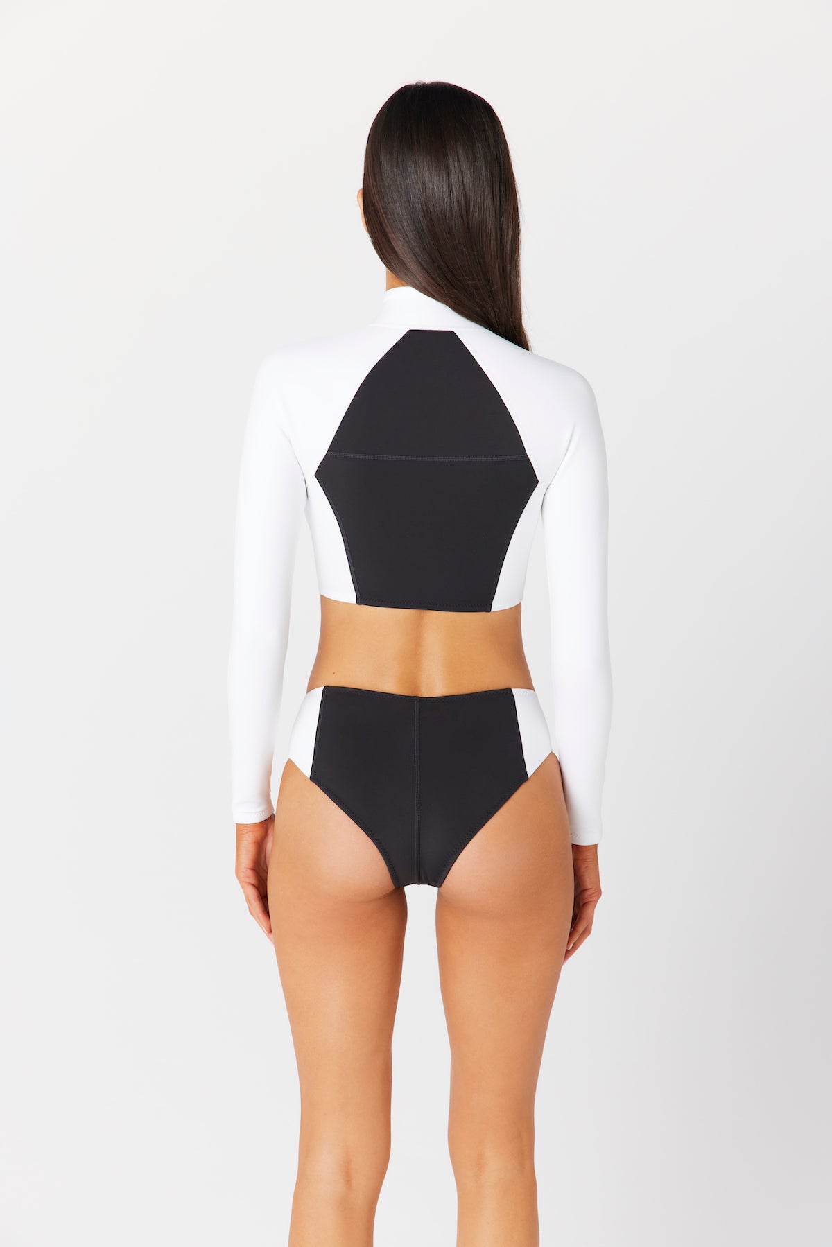 Bianca Cute Scuba Swim Short in Black and White